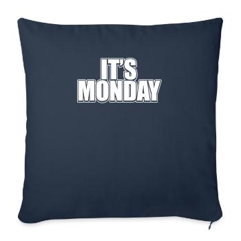 C’est drôle que le jour de la semaine du jour de la semaine du lundi - Housse de coussin décorative 45 x 45 cm - bleu marine - Devant