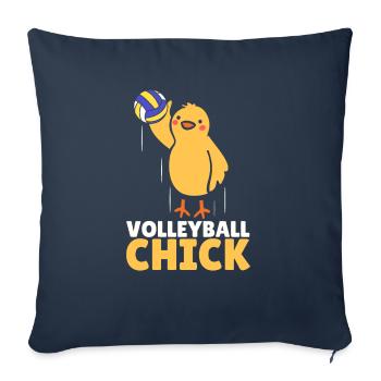 Mignon Volleyball Chick Spiker Enfants Setter - Housse de coussin décorative 45 x 45 cm - bleu marine - Devant