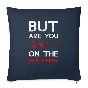 Drôles de cadeaux d’infirmière - Housse de coussin décorative 45 x 45 cm - bleu marine - Devant