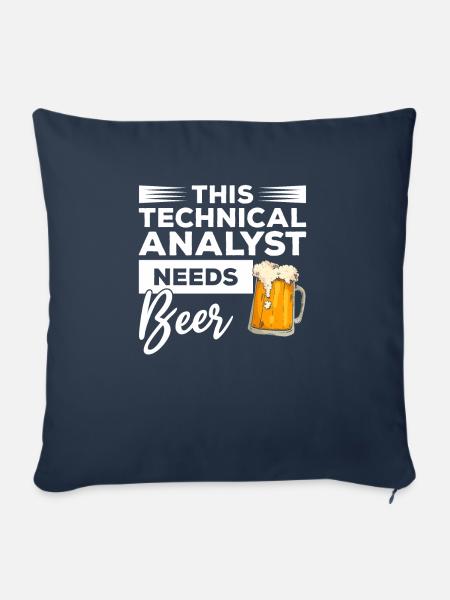 Dieser technische Analyst braucht Bier - Sofakissenbezug 45 x 45 cm - Navy