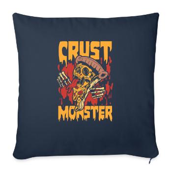 Krustenmonster | Leckeres italienisches Fladenbrot - Sofakissenbezug 45 x 45 cm - Navy - Vorne