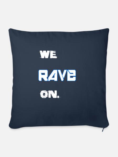 we rave on - Sofakissenbezug 45 x 45 cm - Navy