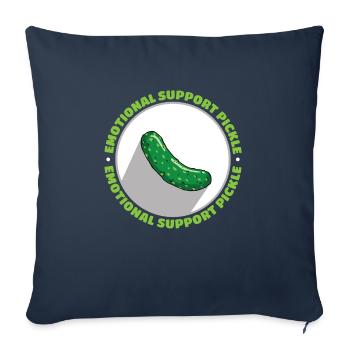 Soutien émotionnel Cornichon Humanité Gentillesse - Housse de coussin décorative 45 x 45 cm - bleu marine - Devant
