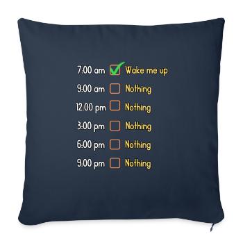 Things To Do During The Day | Funny Design - Sofa pillowcase 17,3'' x 17,3'' (45 x 45 cm) - navy - Front