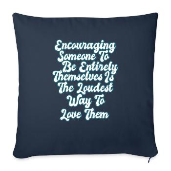 Life Wisdom Growth Mindset Inspirational Quote - Sofakissenbezug 45 x 45 cm - Navy - Vorne