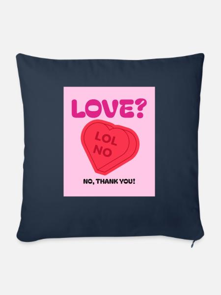 No love ! - Sofakissenbezug 45 x 45 cm - Navy