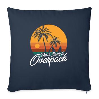 Le plus susceptible de surcharger une croisière familiale assortie - Housse de coussin décorative 45 x 45 cm - bleu marine - Devant