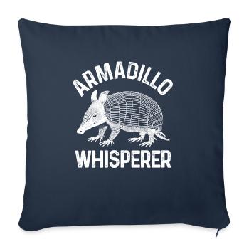 Tatou - Housse de coussin décorative 45 x 45 cm - bleu marine - Devant