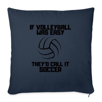 Volley-ball cadeau Volley-ball joueur de beach-volley - Housse de coussin décorative 45 x 45 cm - bleu marine - Devant