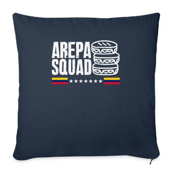 Arepas Colombien Venezuela Nourriture - Housse de coussin décorative 45 x 45 cm - bleu marine - Devant