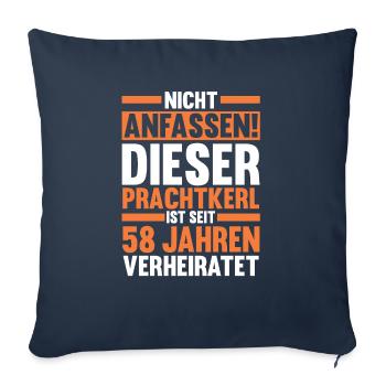 Marriage Angel Wedding 58 Years Married Wedding - Sofa pillowcase 17,3'' x 17,3'' (45 x 45 cm) - navy - Front