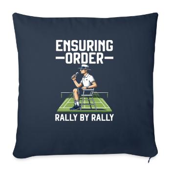 Tennis Umpire Ref Sports Game Official Referee - Sofa pillowcase 17,3'' x 17,3'' (45 x 45 cm) - navy - Front