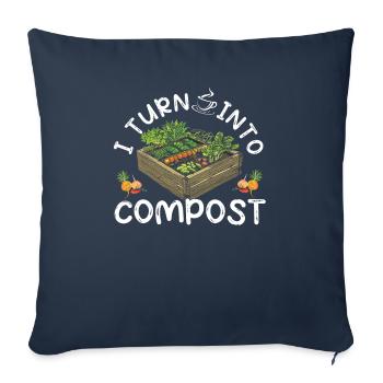 Organic Farmer Permaculture Food Forest - Sofa pillowcase 17,3'' x 17,3'' (45 x 45 cm) - navy - Front