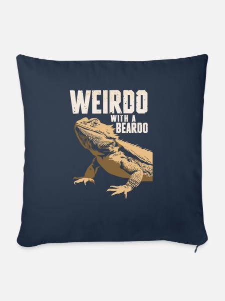 Weirdo with a beardo - Sofakissenbezug 45 x 45 cm - Navy