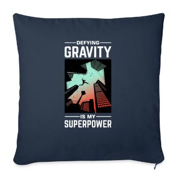 Funny parkour saying - Sofa pillowcase 17,3'' x 17,3'' (45 x 45 cm) - navy - Front