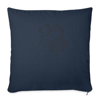 Terriers terriers bleus Kerry - Housse de coussin décorative 45 x 45 cm - bleu marine - Devant