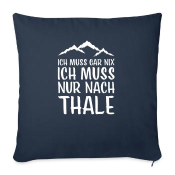 Thale I Harz Brocken Brockenbahn Walpurgis for - Sofa pillowcase 17,3'' x 17,3'' (45 x 45 cm) - navy - Front