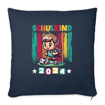 School enrolment for primary school pupils 2024 - Sofa pillowcase 17,3'' x 17,3'' (45 x 45 cm) - navy - Front