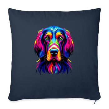 Colorful Pop Art English Setter Laverack Setter - Sofa pillowcase 17,3'' x 17,3'' (45 x 45 cm) - navy - Front