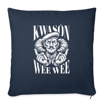 Croissant oui oui funny french france française - Sofakissenbezug 45 x 45 cm - Navy - Vorne