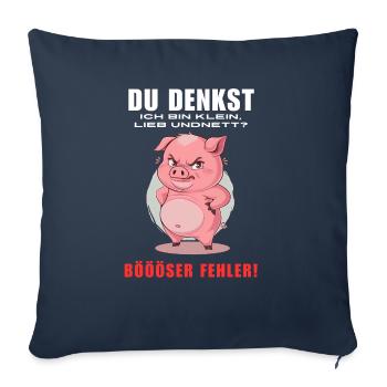 Pig Tshirt Funny Funny Humor Women Cute - Sofa pillowcase 17,3'' x 17,3'' (45 x 45 cm) - navy - Front