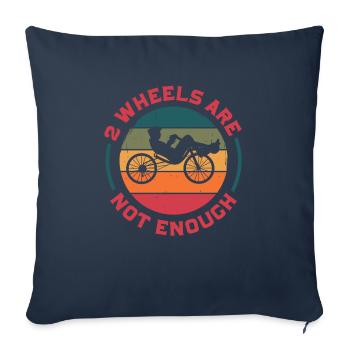 Two Wheels Are Not Enough Three Tired Bike Riding - Sofakissenbezug 45 x 45 cm - Navy - Vorne