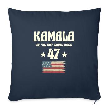 We are not going back kamala Us - Sofa pillowcase 17,3'' x 17,3'' (45 x 45 cm) - navy - Front
