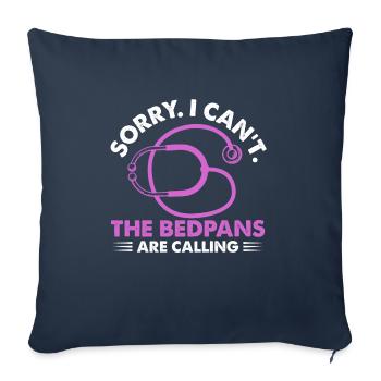 désolé je ne peux pas les bassins de lit appellent Design pour un - Housse de coussin décorative 45 x 45 cm - bleu marine - Devant