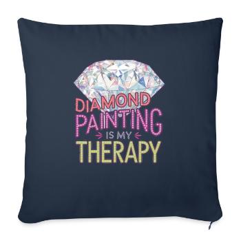 Peinture au diamant Diamond Painter - Housse de coussin décorative 45 x 45 cm - bleu marine - Devant
