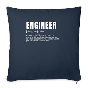 Funny Engineer Dictionary Definition Graphic Occup - Sofa pillowcase 17,3'' x 17,3'' (45 x 45 cm) - navy - Front