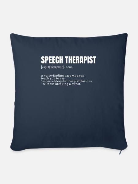 Speech Therapist Definition Dictionary T-Shirts - Sofakissenbezug 45 x 45 cm - Navy