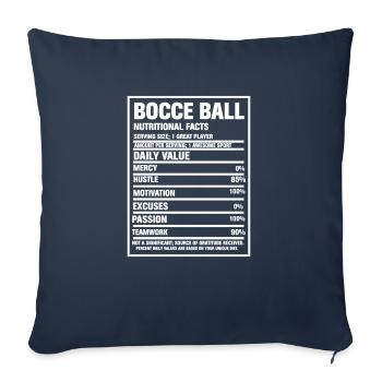 Pétanque Pétanque - Housse de coussin décorative 45 x 45 cm - bleu marine - Devant