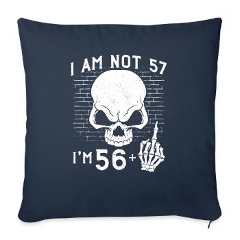 I Am 56 Plus Middle Finger - 57th Birthday - Sofa pillowcase 17,3'' x 17,3'' (45 x 45 cm) - navy - Front