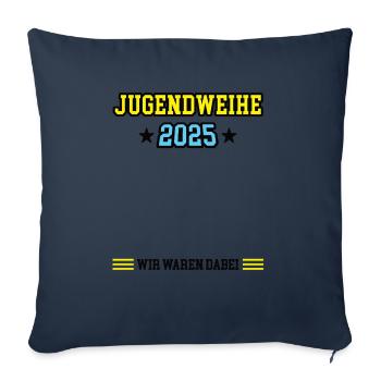 Jugendweihe 2025 Gästebuch Outfit Feier Teenager - Sofakissenbezug 45 x 45 cm - Navy - Vorne