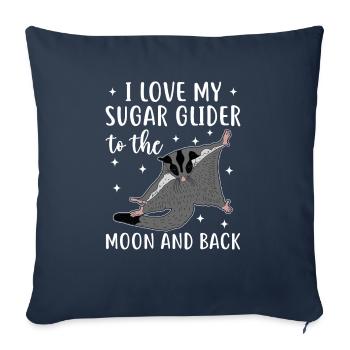 Sugar glider - Sofa pillowcase 17,3'' x 17,3'' (45 x 45 cm) - navy - Front
