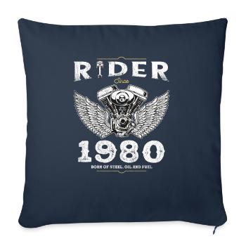 Fahrer seit 1980 - 45 Jahre Open Roads & - Sofakissenbezug 45 x 45 cm - Navy - Vorne