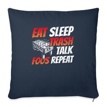 Joueurs de baby-foot et joueurs de baby-foot - Housse de coussin décorative 45 x 45 cm - bleu marine - Devant