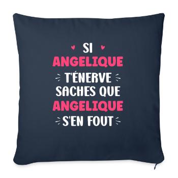 angelique - Housse de coussin décorative 45 x 45 cm - bleu marine - Devant