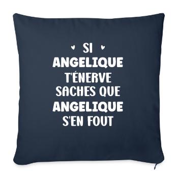angelique - Housse de coussin décorative 45 x 45 cm - bleu marine - Devant