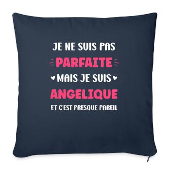angelique - Housse de coussin décorative 45 x 45 cm - bleu marine - Devant