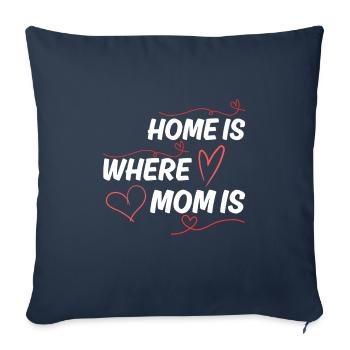 Maman aimante disant maman idée cadeau - Housse de coussin décorative 45 x 45 cm - bleu marine - Devant