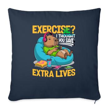 Capybara Gamer Gaming - Sofakissenbezug 45 x 45 cm - Navy - Vorne