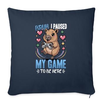 Capybara Gamer Gaming - Sofakissenbezug 45 x 45 cm - Navy - Vorne