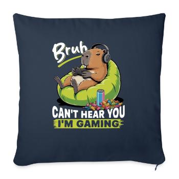 Capybara Gamer Gaming - Sofakissenbezug 45 x 45 cm - Navy - Vorne