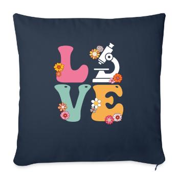 Love Medical Lab Scientist Boho Rainbow MLS - Sofa pillowcase 17,3'' x 17,3'' (45 x 45 cm) - navy - Front