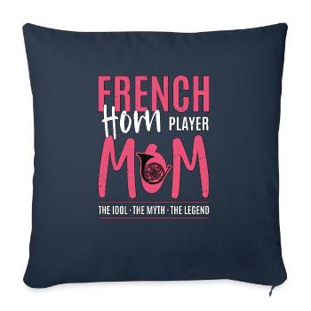 Corniste Maman L’Idole Le Corniste - Housse de coussin décorative 45 x 45 cm - bleu marine - Devant