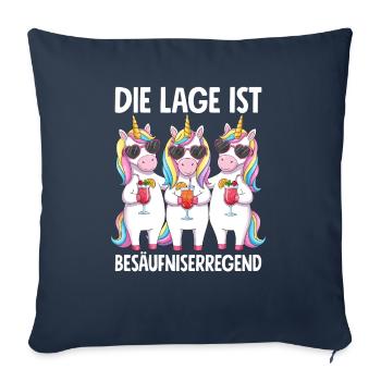 Die Lage Ist Besäufniserregend - Sofakissenbezug 45 x 45 cm - Navy - Vorne