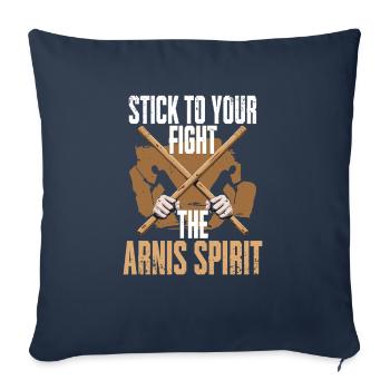 Escrima Kampfsport The Arnis Spirit - Sofakissenbezug 45 x 45 cm - Navy - Vorne