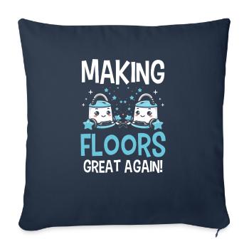 Nettoyant Lover Cleaner - Housse de coussin décorative 45 x 45 cm - bleu marine - Devant