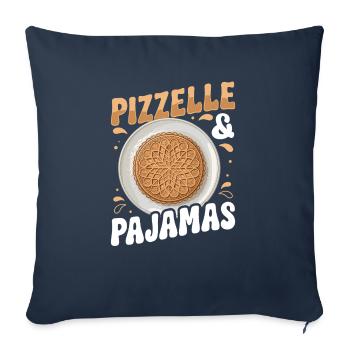 Pizzelle Waffel - Italienische Waffeln - Sofakissenbezug 45 x 45 cm - Navy - Vorne